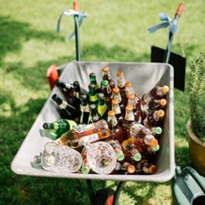 Beer in a wheelbarrow